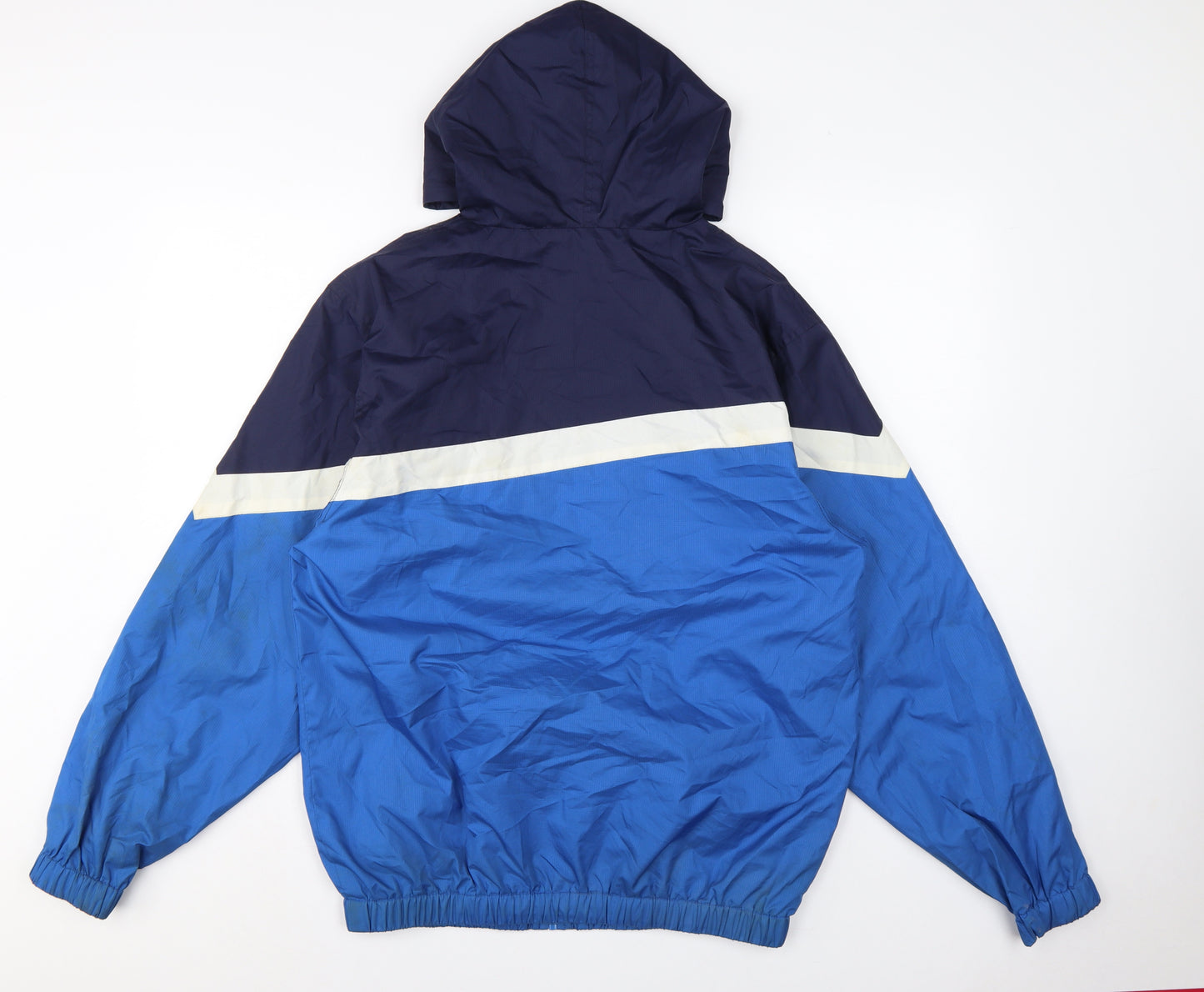 Everton FC Mens Blue M Hooded Full Zip Football Windbreaker Jacket