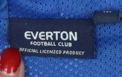 Everton FC Mens Blue M Hooded Full Zip Football Windbreaker Jacket