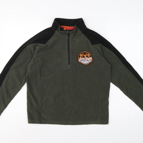 Craghoppers Boys Green 158 Pullover 1/4 Zip Fleece Bear Grylls