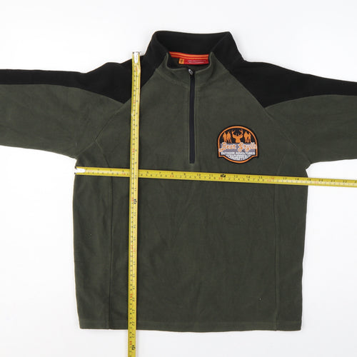 Craghoppers Boys Green 158 Pullover 1/4 Zip Fleece Bear Grylls