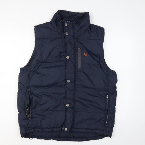 Crew Clothing Co Men’s Navy Large Padded Down Gilet Waistcoat