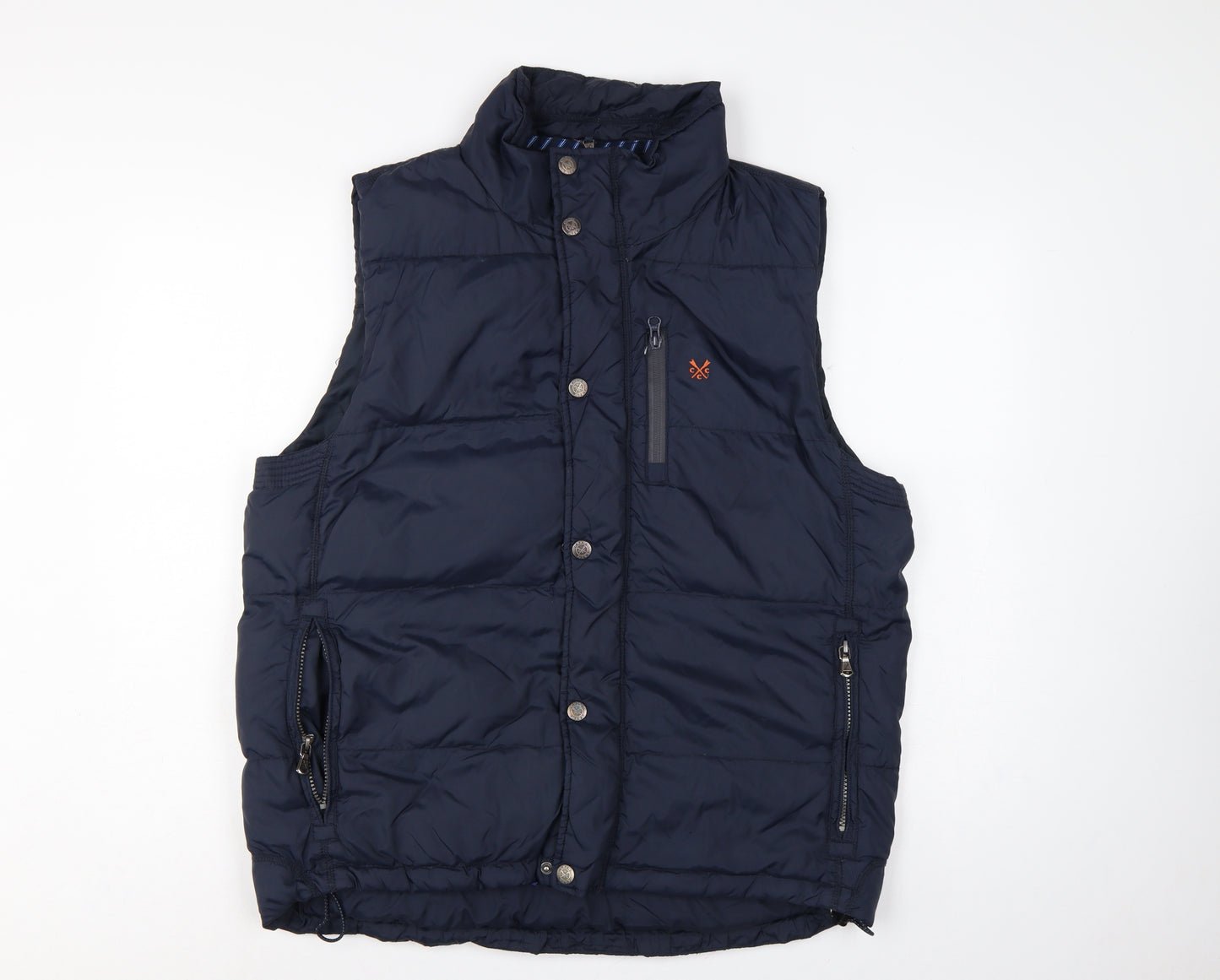 Crew Clothing Co Men’s Navy Large Padded Down Gilet Waistcoat