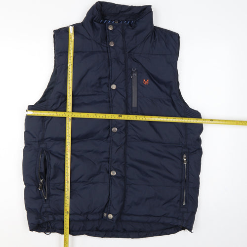 Crew Clothing Co Men’s Navy Large Padded Down Gilet Waistcoat