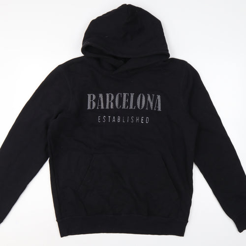 Barcelona Designs Men’s Black L Pullover Hoodie Graphic Logo