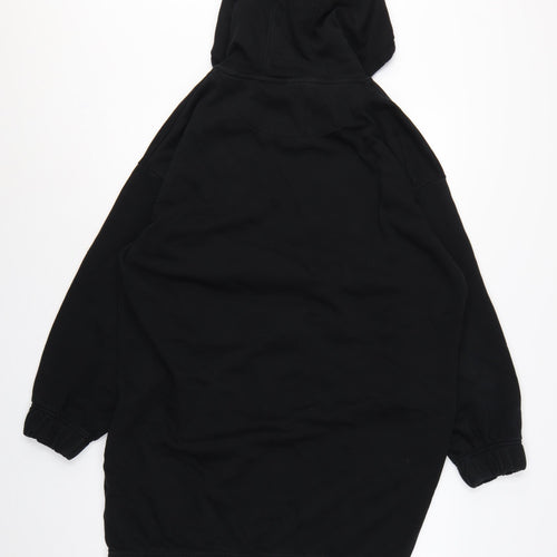 U.S. Polo Assn. Women Black M Hooded Jumper Dress Logo Pocket