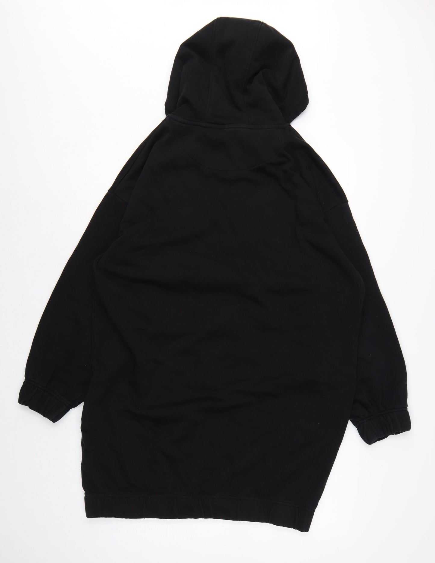 U.S. Polo Assn. Women Black M Hooded Jumper Dress Logo Pocket