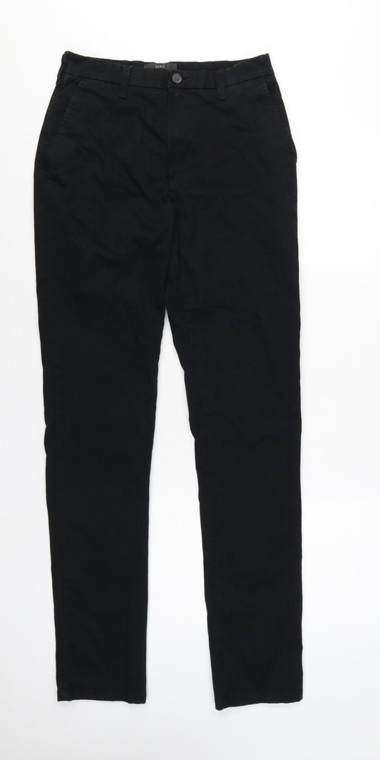 Marks and Spencer Men's Black 28/35 Slim Stretch Chino Trousers
