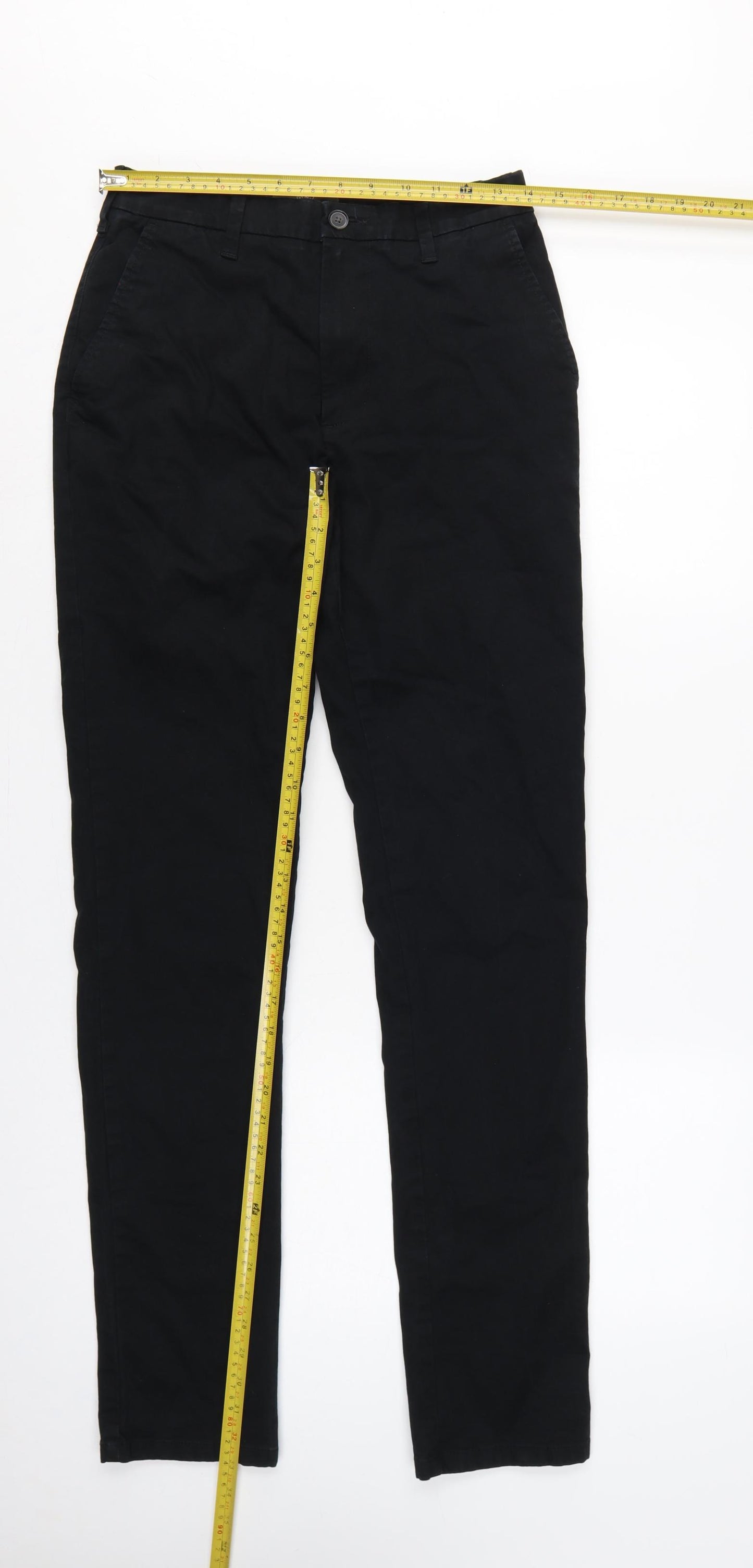 Marks and Spencer Men's Black 28/35 Slim Stretch Chino Trousers
