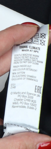 Marks and Spencer Men's Black 28/35 Slim Stretch Chino Trousers