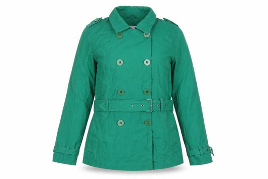 Marks & Spencer Women’s Green UK 14 Belted Cotton Linen Trench Jacket