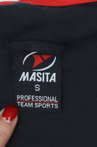 Masita Men's Red S Track Jacket Full Zip Colourblock Team Sports