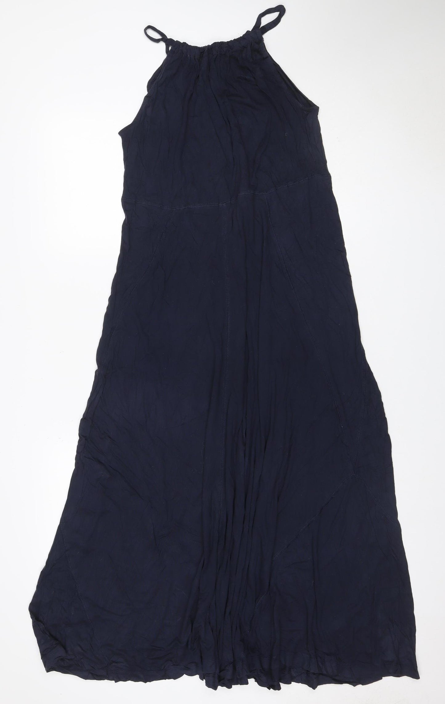 Gap Women’s Navy Blue UK 10 Maxi Strappy Smocked Viscose Dress