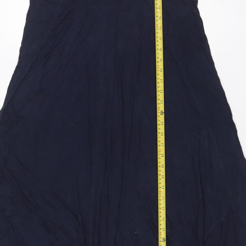 Gap Women’s Navy Blue UK 10 Maxi Strappy Smocked Viscose Dress