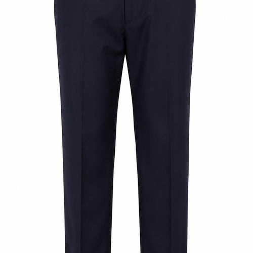 Alfred Brown Mens Blue 34R Wool Leonard Jay Dress Trousers