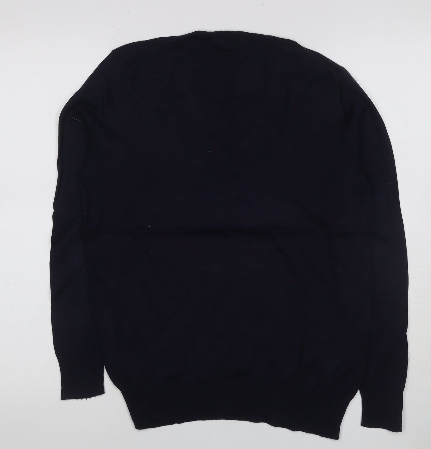 Polo Ralph Lauren Women’s Black XS V-Neck Cotton Knit Jumper