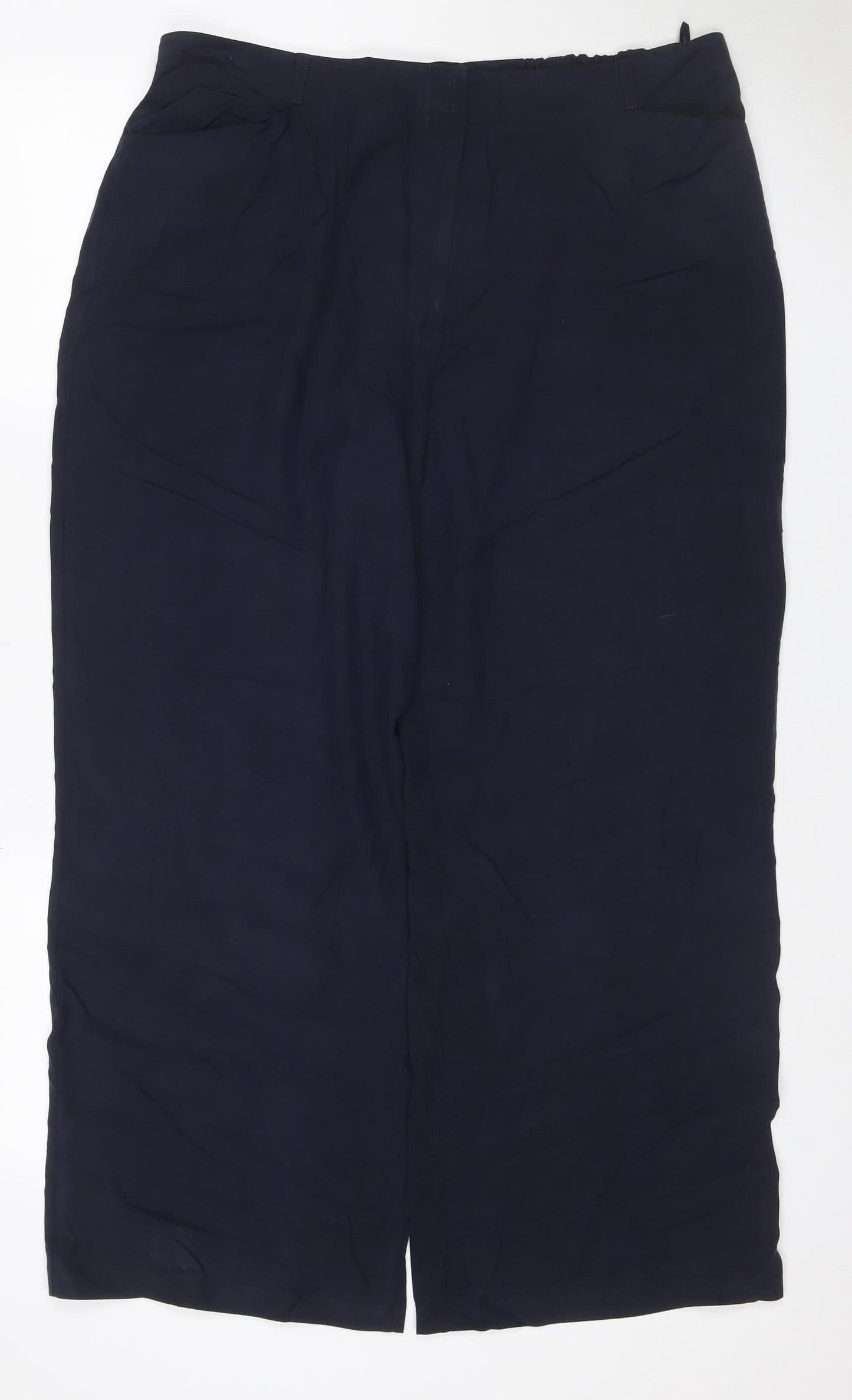 Marks and Spencer Women’s Navy UK 18 Short Wide-Leg Pull-On Trousers