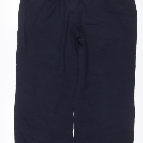 Marks and Spencer Women’s Navy UK 18 Short Wide-Leg Pull-On Trousers