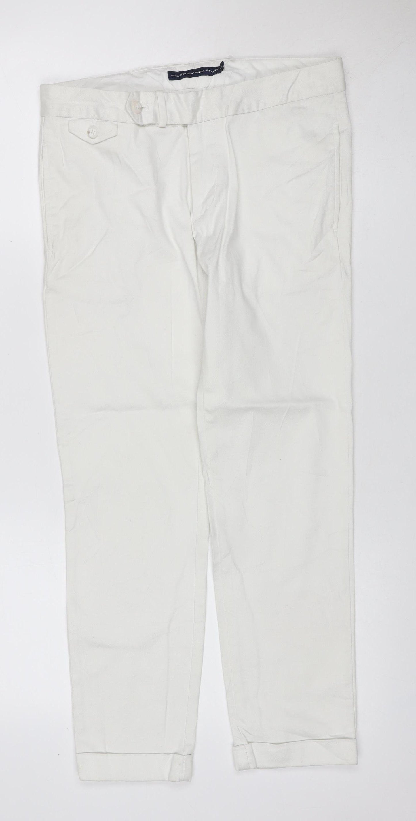 Ralph Lauren Sport Women’s White UK 6 Capri Straight Stretch Jeans