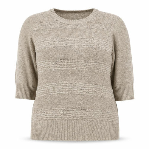 Savoir Women’s Beige UK 18 Textured Knit Crew Neck Pullover Jumper