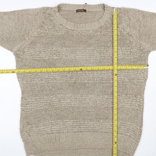 Savoir Women’s Beige UK 18 Textured Knit Crew Neck Pullover Jumper