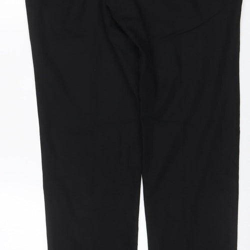 Zara Women Black UK 14 Straight Tailored Viscose Blend Dress Trousers