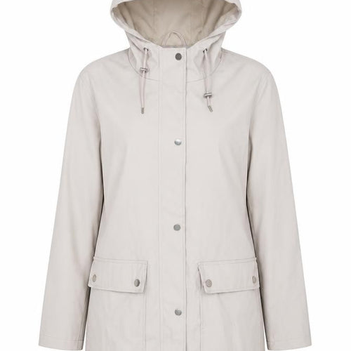 New Look Women’s Ivory Hooded Parka Jacket UK 8 Snap Zip Pockets
