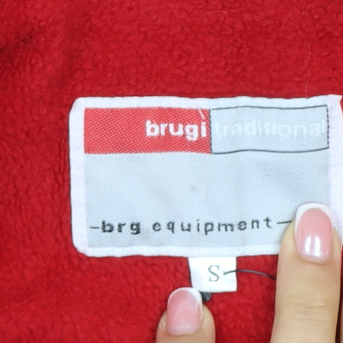 Brugi Women Red S Hooded Ski Jacket Reflective Insulated Full Zip
