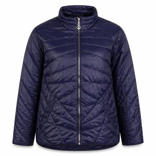 Kalina Women’s Blue 2XL Puffer Jacket Quilted Zip Padded Short Coat