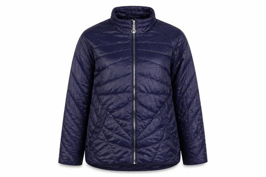 Kalina Women’s Blue 2XL Puffer Jacket Quilted Zip Padded Short Coat
