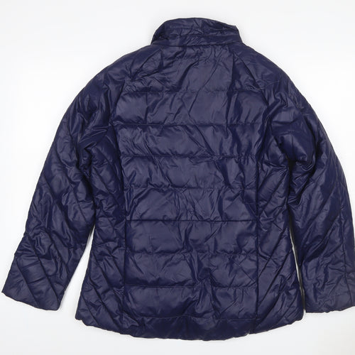 Kalina Women’s Blue 2XL Puffer Jacket Quilted Zip Padded Short Coat