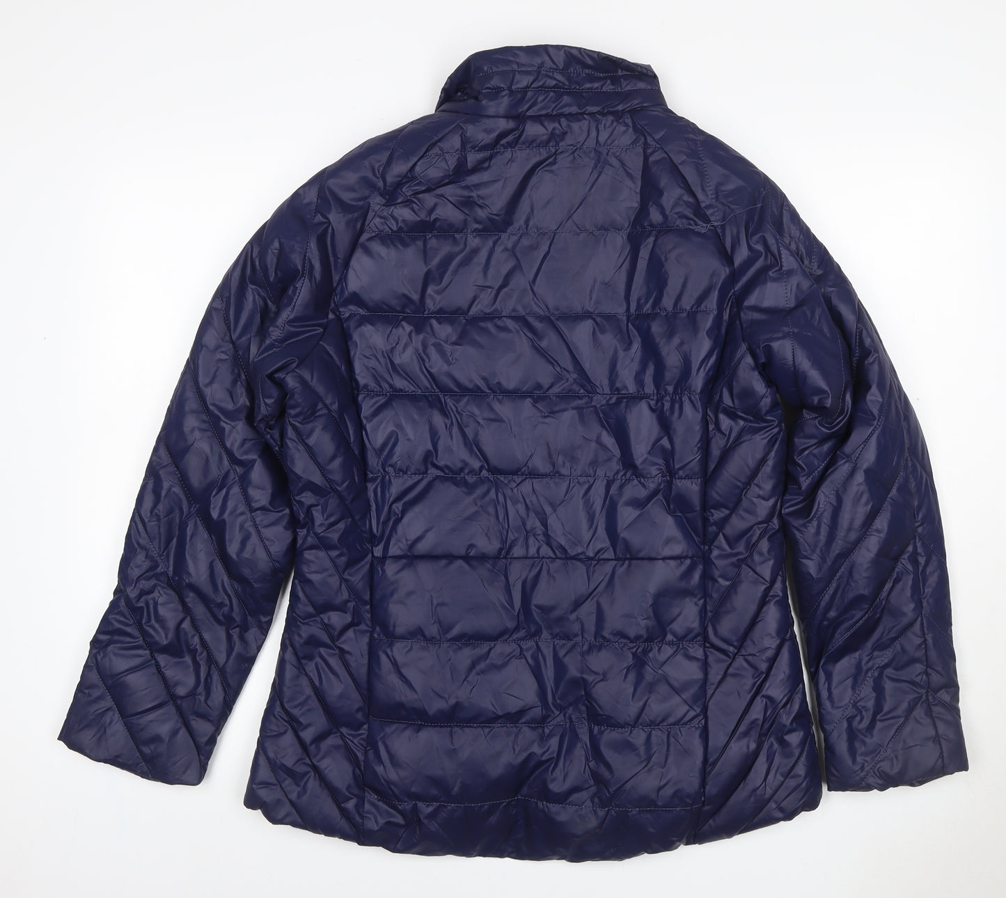 Kalina Women’s Blue 2XL Puffer Jacket Quilted Zip Padded Short Coat