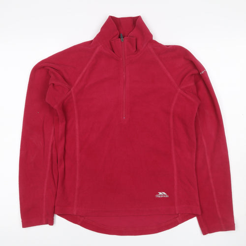 Trespass Women’s Red Small Fleece 1/4 Zip Outdoor Sweatshirt