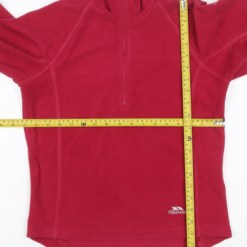Trespass Women’s Red Small Fleece 1/4 Zip Outdoor Sweatshirt