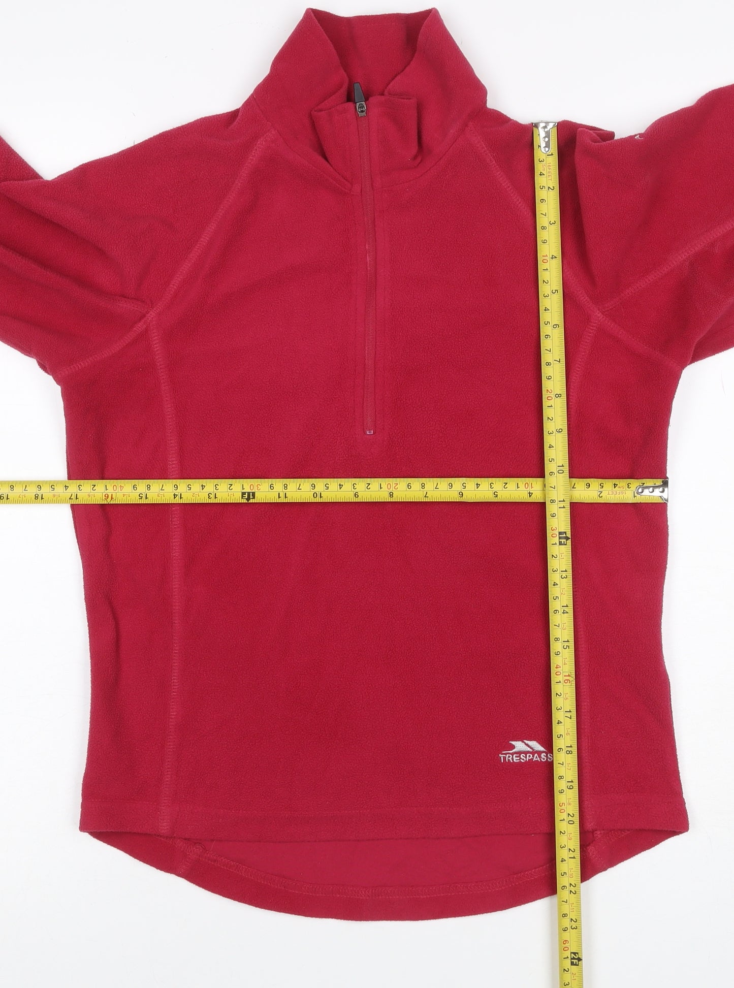 Trespass Women’s Red Small Fleece 1/4 Zip Outdoor Sweatshirt