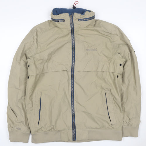 Regatta Men’s Beige L Isotex Hooded Windbreaker Jacket Full Zip