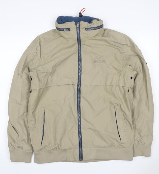 Regatta Men’s Beige L Isotex Hooded Windbreaker Jacket Full Zip