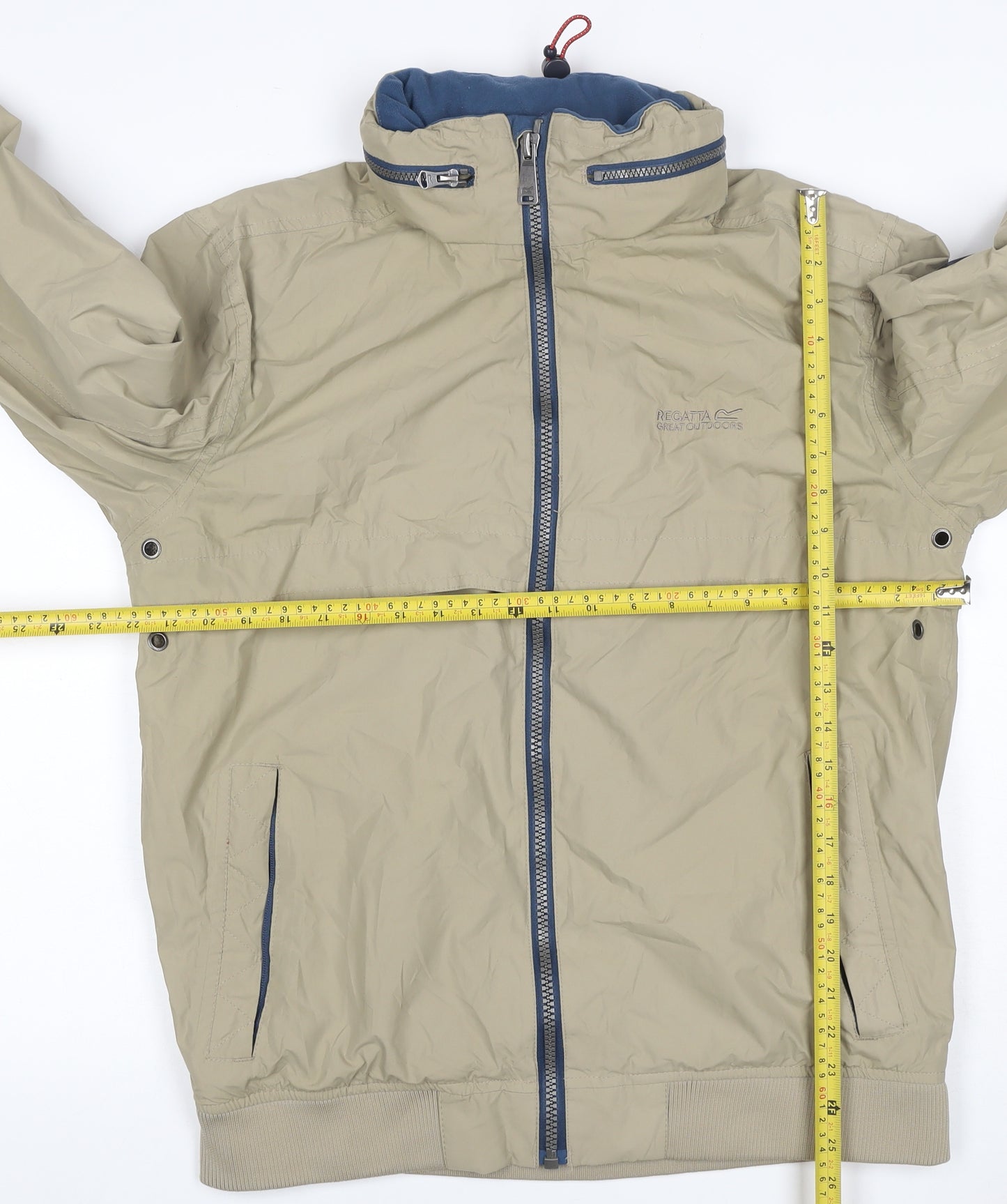 Regatta Men’s Beige L Isotex Hooded Windbreaker Jacket Full Zip