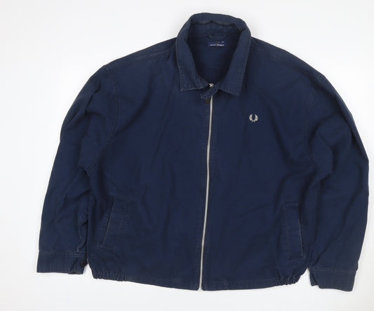 Fred Perry Men’s Blue XL Cotton Full Zip Classic Jacket