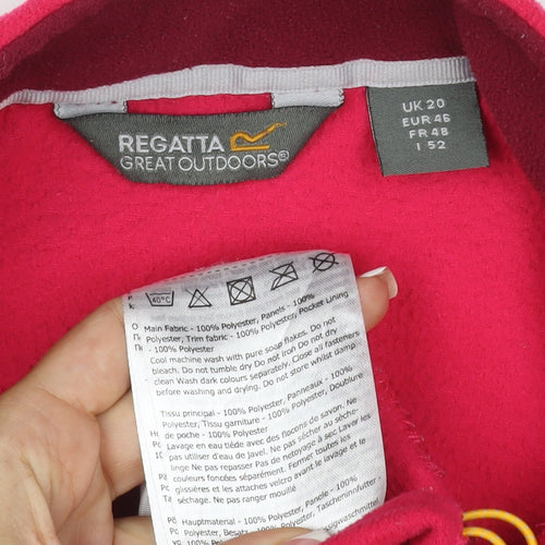 Regatta Women’s Pink Fleece Jacket UK 20 Full Zip Outdoor
