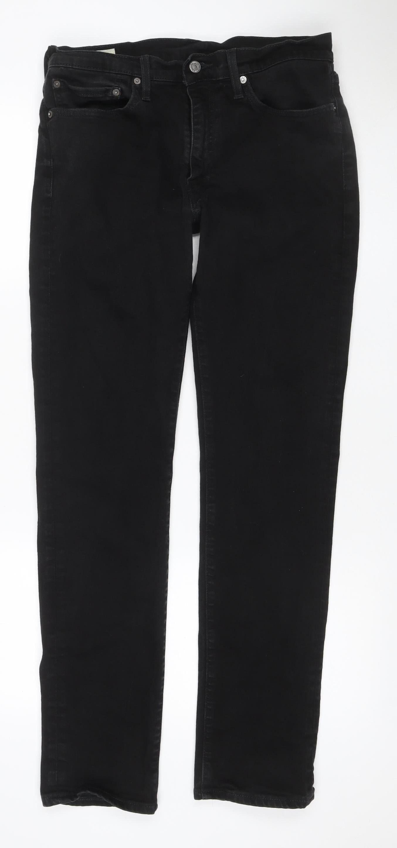 Levi's 501 Premium Men’s Black Straight Jeans W34 L34 Button Fly