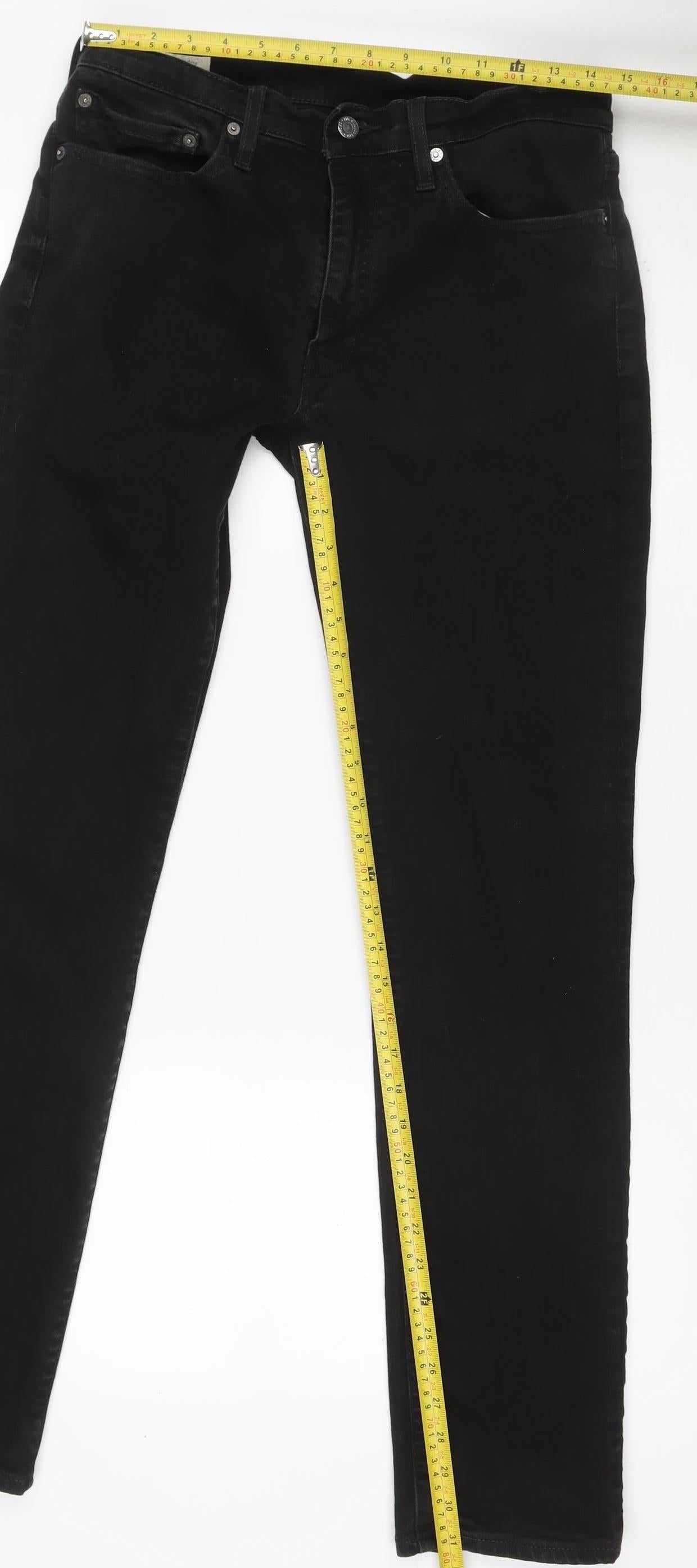 Levi's 501 Premium Men’s Black Straight Jeans W34 L34 Button Fly
