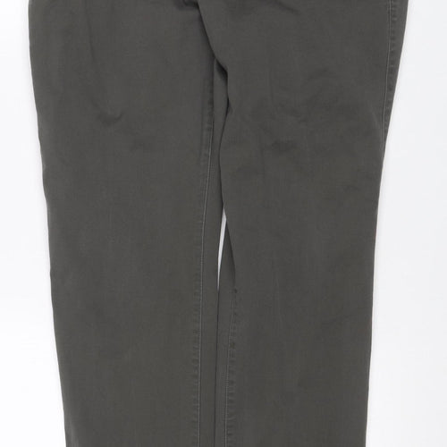 Gap Men’s Grey Chino Trousers 34x32 Straight Leg Cotton Stretch