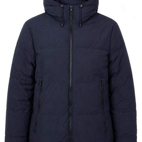 Jack Wills Women’s Blue L Hooded Puffer Jacket Down Filled Zip