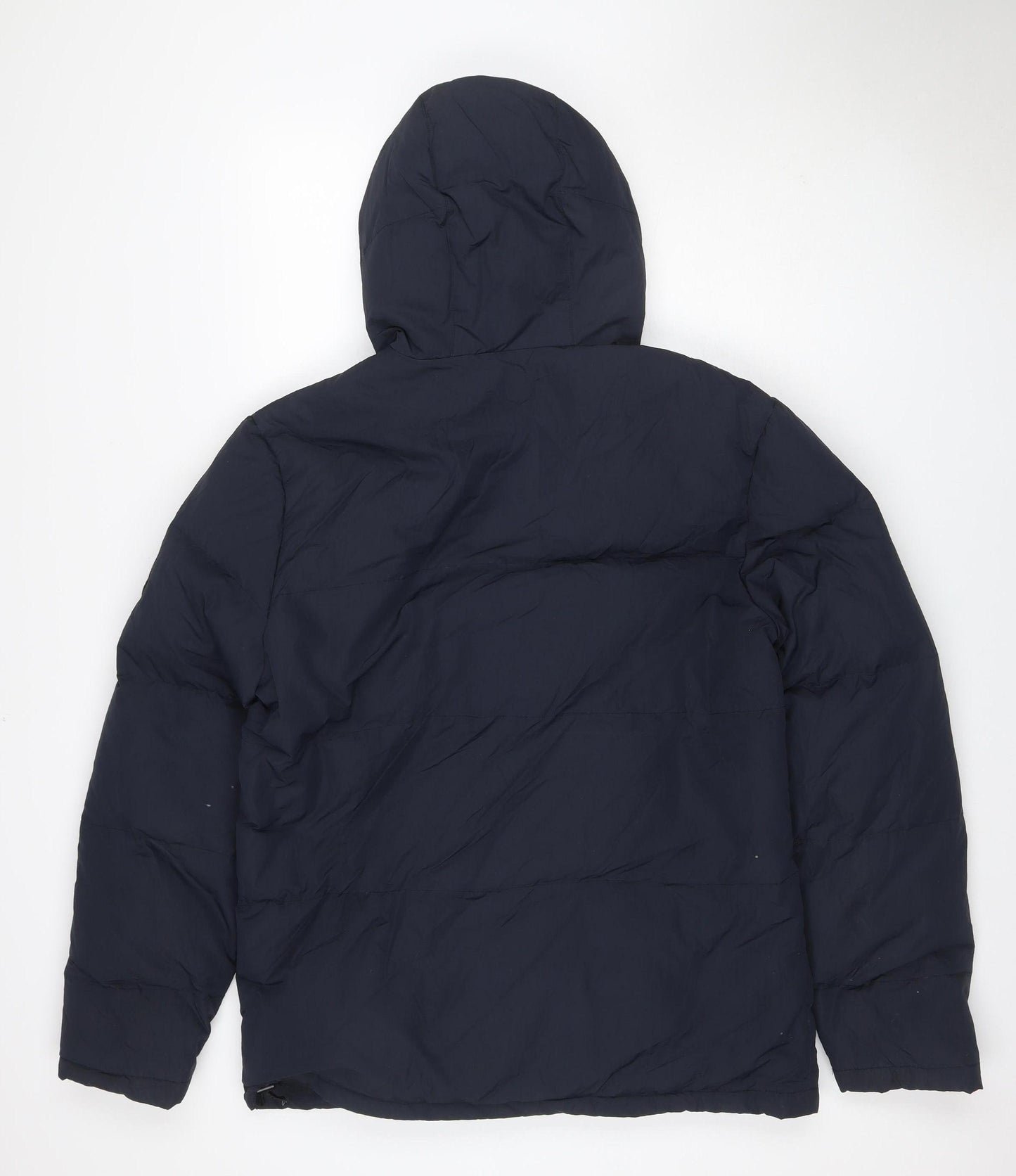 Jack Wills Women’s Blue L Hooded Puffer Jacket Down Filled Zip