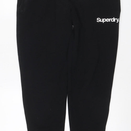 Superdry Men’s Black M Logo Fleece Jogger Sweatpants Drawstring