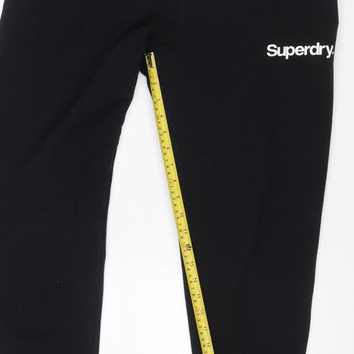 Superdry Men’s Black M Logo Fleece Jogger Sweatpants Drawstring