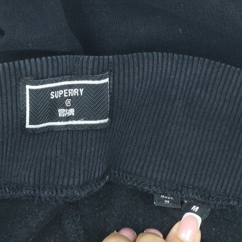 Superdry Men’s Black M Logo Fleece Jogger Sweatpants Drawstring
