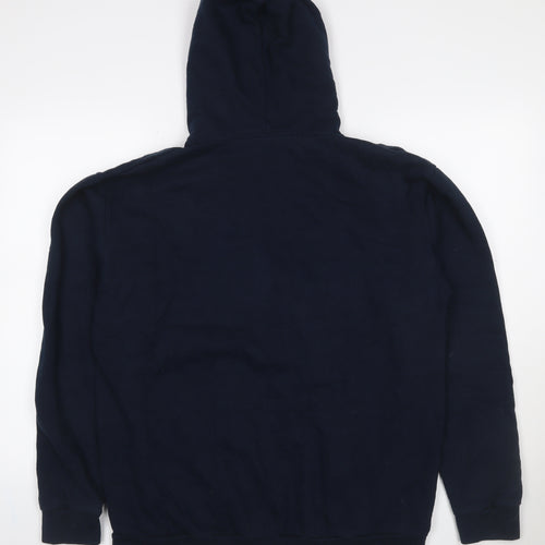 Stars & Stripes Men’s Blue XL Pullover Hoodie Cartoon Wrestling Graphic