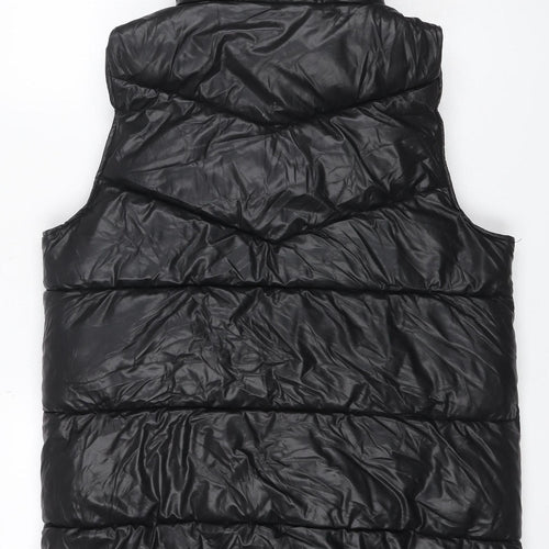 By Very Women’s Black Size 12 Long Hooded Puffer Gilet Jacket
