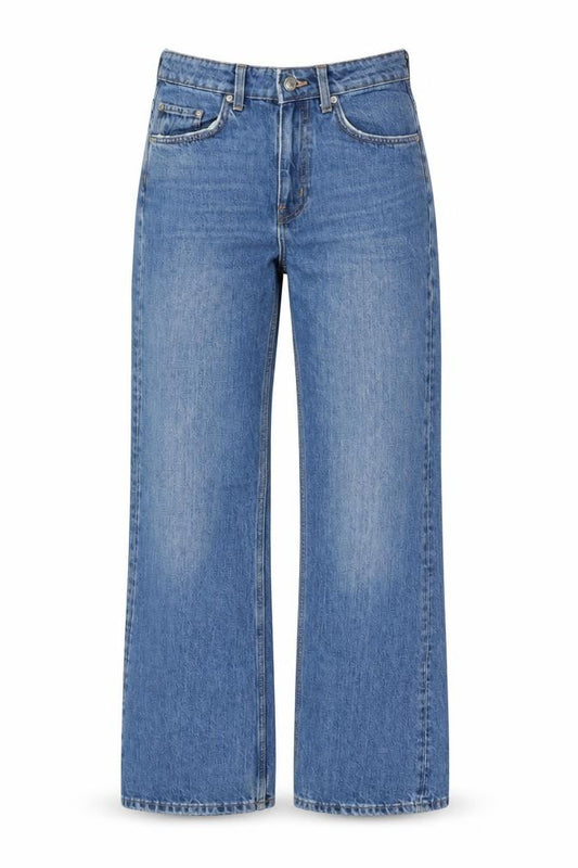 Weekday Women Blue 28/32 High Rise Wide-Leg Button Fly Jeans